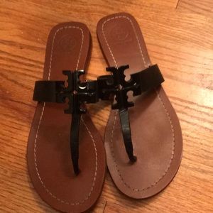 Black Tory Burch Flip Flops